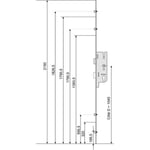 Ferco - Crémone serrure - Tétière 16 mm à 4 galets axe 50 mm Entraxe 70 mm - gu matic