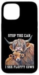 Coque pour iPhone 15 Arrêtez la voiture, je vois une éleveuse de vaches moelleuses qui aime les vaches