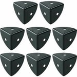 Jalleria - Protection Coin de Table 8 Pcs Meuble d'Angle Corniere Aluminium Noir Convient pour Protection des Meubles, Décoration, Anti-Collision et