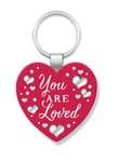 You Are Loved Keyring More Than Words Mirror Keyring Gift Idea