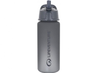 Lifeventure Flip-Top Water Bottle, Gray