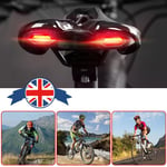 Bicycle Saddle with USB Charging Rear Light MTB Road Bike Lights Seat Cushion