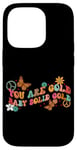 Coque pour iPhone 14 Pro You Are Gold Baby Solid Gold Gold Retro Vibes