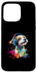 iPhone 15 Pro Max Artistic Colorful Jack Russell Terrier Headphones Dog Jacky Case