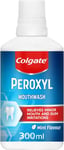 Colgate Peroxyl Antiseptic Mint Flavour Mouthwash 300ml - Alcohol Free, Pack 1