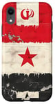 Coque pour iPhone XR Motif carte syrienne classique à carreaux rouges