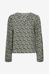 JDY - Blus jdySisto L/S Plisse Top Wvn - Svart