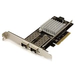 StarTech.com Carte réseau PCI Express à 2 ports fibre optique 10 Gigabit Ethernet avec SFP+ ouvert et chipset Intel (PEX20000SFPI)