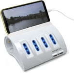 Ew3934 Bloc D'Alimentation Et Rallonge. Multiprise De Table Avec 2 Ports Usb Et Support Pour Smartphone