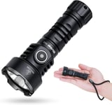 TS12 Mini Lampe de Poche à LED 1050 Lumens Portée 432 m, Étanche étanche ipx8 torche rechargeable pour Le Camping, L'outdoor et Les Urgences.[G686]