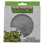 Teenage Mutant Ninja Turtles Set of 4 Embossed Metal Coasters TMNT Movie