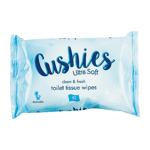 42 Cushies Soft Toilet Tissue Wipes Flushable Gentle Alcohol Free