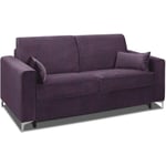 Canapé convertible express JACKSON 120cm comfort BULTEX® 12cm sommier lattes RENATONISI tweed violet