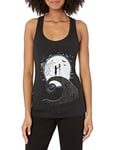 Disney Junior's Nightmare Before Christmas Meant to Be Slim Fit, Scoop Hem Racerback Tank, Black, Medium