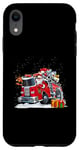 iPhone XR Firefighter Santa Fireman Driving Fire Truck Merry Christmas Case