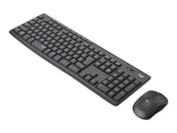 Logitech Mk295 Silent - Tastatur- Og Mussett - Trådløs - 2.4 Ghz - Russisk - Grafitt