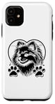 Coque pour iPhone 11 Poméranien Cœur Poméraniens Pom Dog