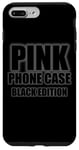 Coque pour iPhone 7 Plus/8 Plus Coque de téléphone drôle rose – Édition noire pour hommes, femmes, enfants