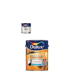 Dulux Quick Dry Gloss Paint, 750 ml (White) with Easycare Washable and Tough Matt (Natural Hessian)