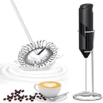 Mousseur à lait électrique à main, KKNE Mini mélangeur portable, fouet mousseur avec moteur 14000 tr/min pour café, matcha, Latte Cappuccino, chocolat chaud