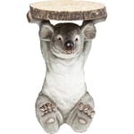 Kare Design Side Table Animal Koala, grey, polyresin, round bedside table, max. load 20kg, side table living room, room decor, 52x35x33cm (H/W/D)