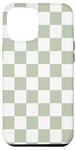 iPhone 15 Plus Sage Green Checkered Sage Green And White Checkered Case