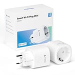 Meross Prise Connectee Matter(Type F),Lot De 2 Prise Wifi Compatible Avec Apple Home,Alexa Et Google Home,16A Prise Avec Suivi De Consommation D'Energie Pour Panneau Solaire Photovoltaïque