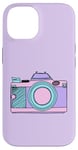 Coque pour iPhone 14 Appareil photo aux couleurs pastel de la licorne Photographe