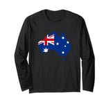 Australia Down Under Classic Australian Flag Map Gift Long Sleeve T-Shirt