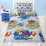 Paw Patrol Super Pups Single Duvet Cover Reversible Bed Set Mighty Pups