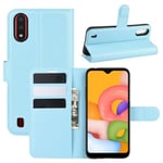 Galaxy A01      Pu Wallet Case    [Lightblue]