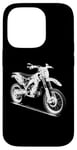 Coque pour iPhone 14 Pro Dirt Bike 3D Wireframe – Vintage Moto Lover