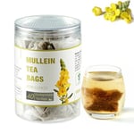 40 Bags Dried Mullein Tea Bags for Lungs - Lung Detox Cleanse Mullein Leaf Tea for Smokers - Herbal Mullen Mullien Tea for Breathe Easy - Caffeine-Free, Immune Support