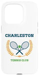 Coque pour iPhone 15 Pro Club de tennis Preppy de Charleston, Caroline du Sud