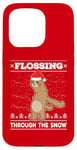 iPhone 15 Pro Flossing Through The Snow Sloth Ugly Christmas Sweater Floss Case