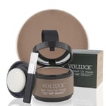 VOLLUCK Root Touch Up Hair Powder, Root Cover Up Hairline Shadow Powder for Thinning Hair for Women and Men, Bald Spots, Eyebrows, Beard Line (Light Brown)