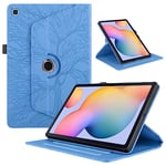 TEDTIKJT Coque pour Tablette Samsung Galaxy Tab A 10.1" 2019 SM-T510/T515/T517 Étui Housse PU Cuir 360°Rotatif Support Protection Flip Cover Rotating Case pour Samsung Tab A 10.1" 2019,Bleu Arbre