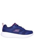 Skechers Girls Go Run 400 V2 Lace Up Trainer, Navy, Size 13 Younger