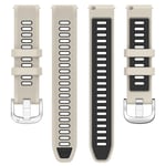 Silikonarmbånd for Garmin Forerunner 265 / 265S - 22 mm Starlight / Svart