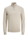 Jjeemil Knit Half Zip Noos Tops Knitwear Half Zip Jumpers Cream Jack & J S