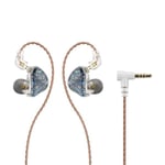 NiceHCK DB2 -mikrofoni HiFi-musiikkikuuloke 1DD+1BA Hybrid Dual Driver In Earbud Monitor Irrotettava 0,78 2Pin liitin IEM