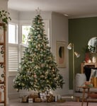 Habitat 8ft Pre lit Blue Oscar With Pine Cone Christmas Tree