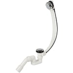 Cr Smart - colonne de vidange automatique pour baignoire c/trop-plein flex. c/bouchon et siphon - dim : 1'1/2 - Bianco