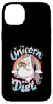 Coque pour iPhone 14 Plus Unicorn Diet Magical Rainbow Unicorn Princess