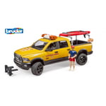 BRUDER RAM 2500 Power Wagon livvakt med figur och stå upp paddel