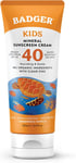 Badger Mineral Sunscreen for Kids | SPF 30 Zinc Sun Cream | Organic & Gluten |