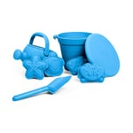 Bigjigs Toys, Ocean Blue Silicone Beach Toys Bundle (5 pieces), Quality Sand and Water Toys