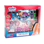 FASHION MAQUILLAGE - Coffret Beauté Visage et Ongles - Maquillage - 258004 - Multicolore - Plastique - Jeu pour Enfant - Ongles - Peau Sensible - Testé par Un Laboratoire Français - À Partir de 5 Ans