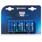 Fuj:tech Alkaline Pro AAA 1,5 V batterier, 20 stk.