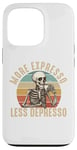 Coque pour iPhone 13 Pro Plus d'expresso Moins de Depresso Funny Coffee Expresso Lover